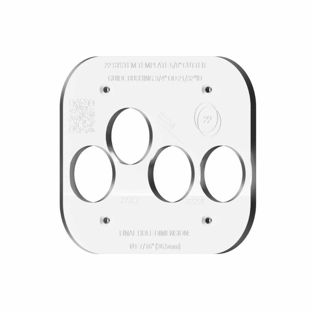 Bocci 22 Component: Double Alternate Material Universal Router Template