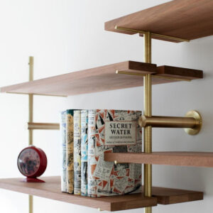 Brass Rail Shelving