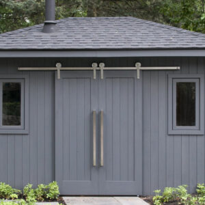 Face Mounted Bi-Part Barn Door Hardware