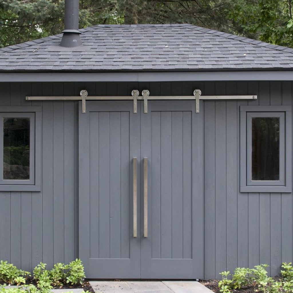 Face Mounted Bi-Part Barn Door Hardware