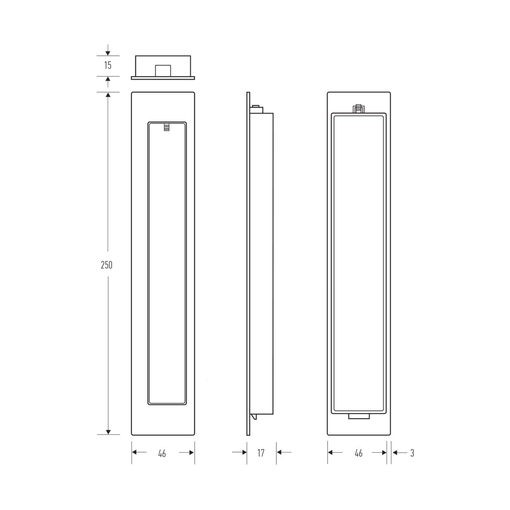 HB 677 Bi-Fold Flush Pull - Image 2