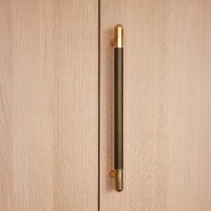 Mineral Leather Wrapped Metal Appliance Bar Pull