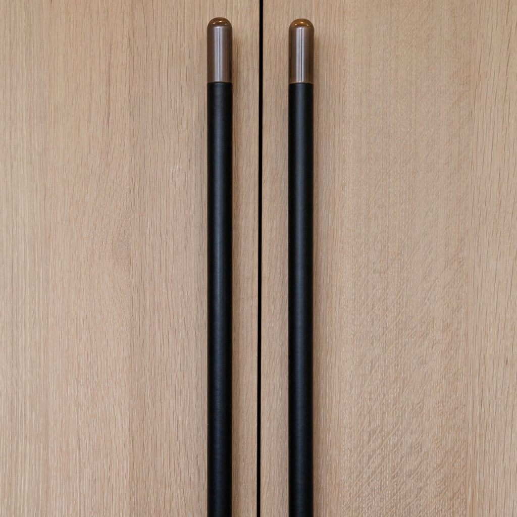 Mineral Leather Wrapped Metal Bar Pull - Image 3