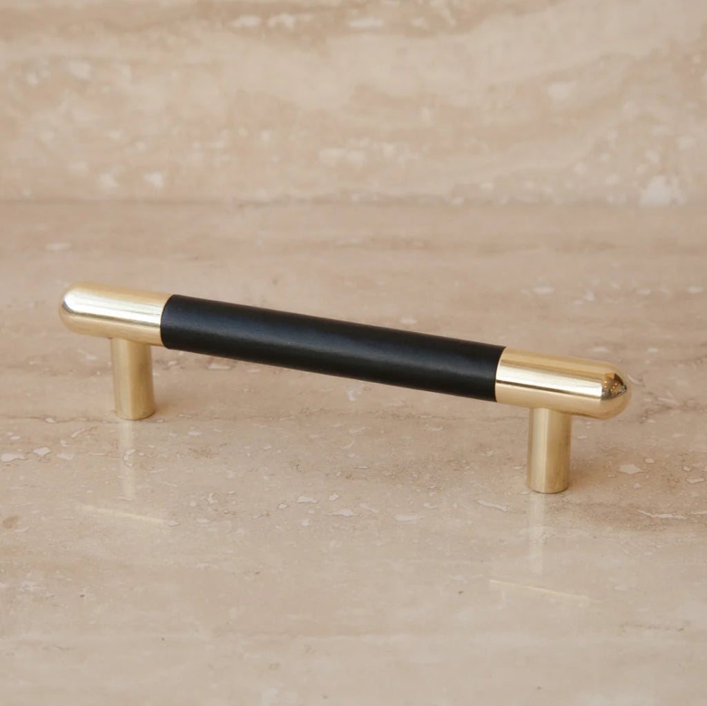 Mineral Leather Wrapped Metal Bar Pull - Image 6