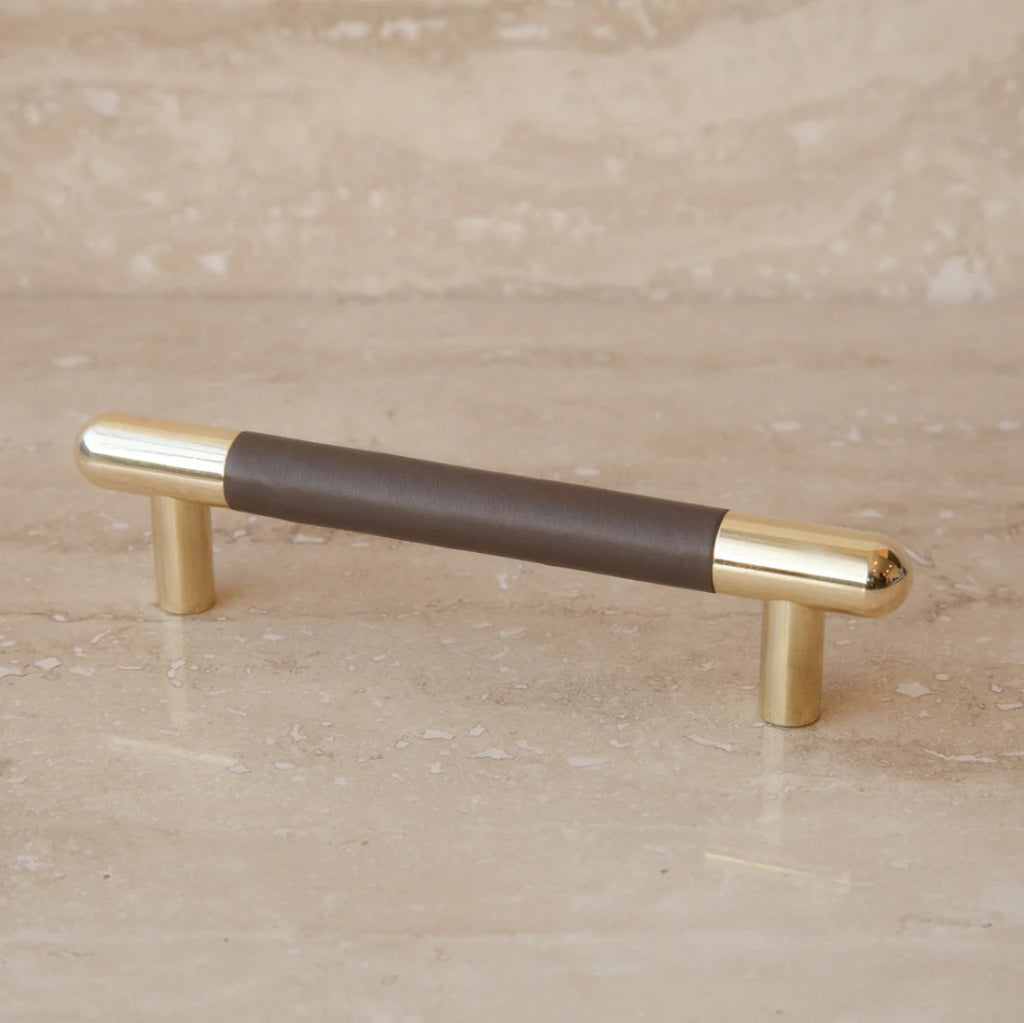 Mineral Leather Wrapped Metal Bar Pull - Image 8