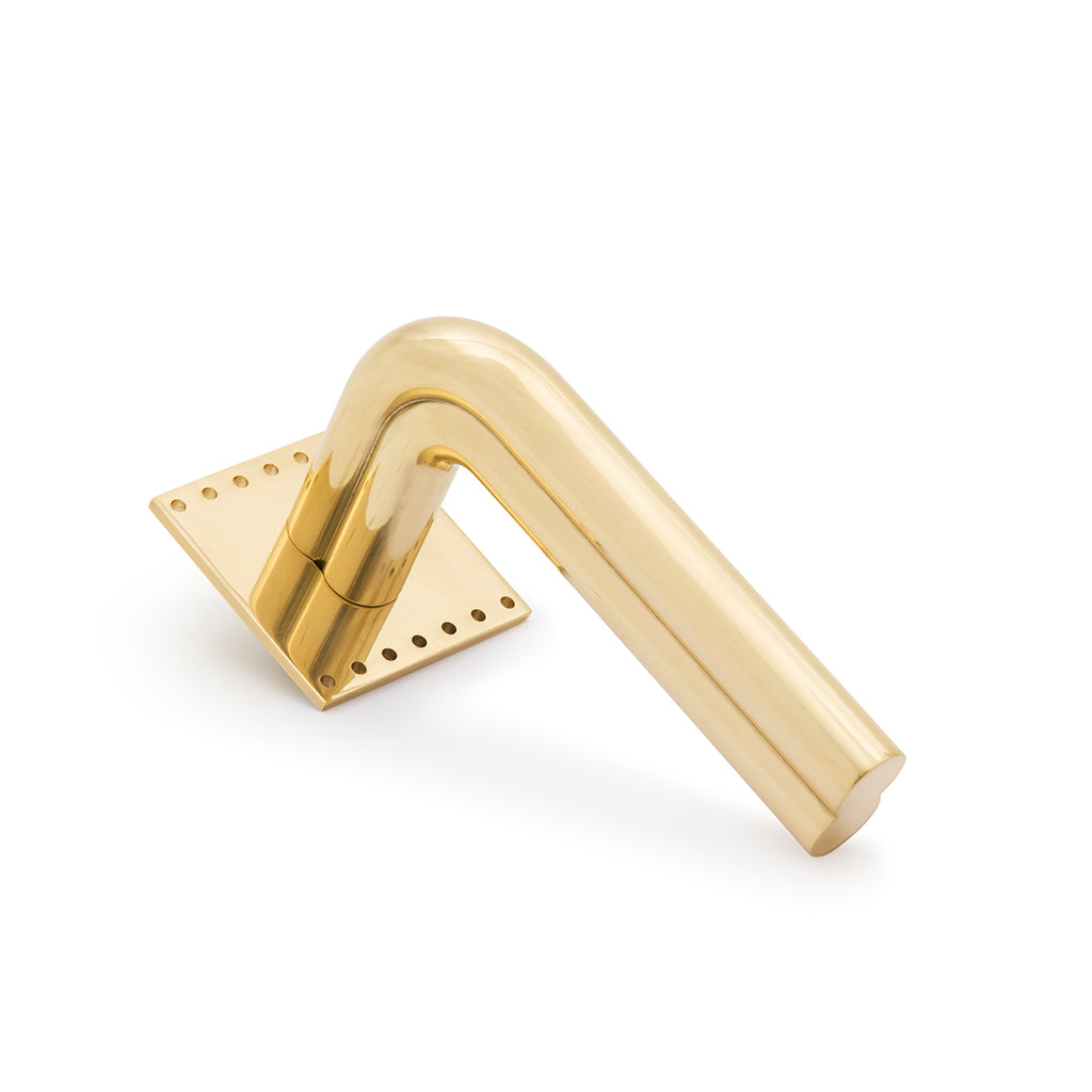 Stardust Smooth Door Lever Handle on Rose - Image 3