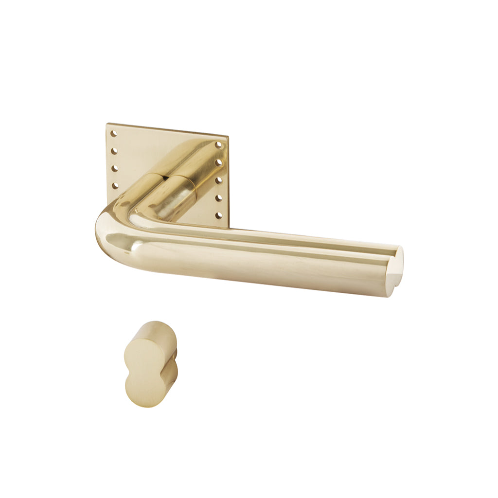 Stardust Smooth Door Lever Handle on Rose - Image 4
