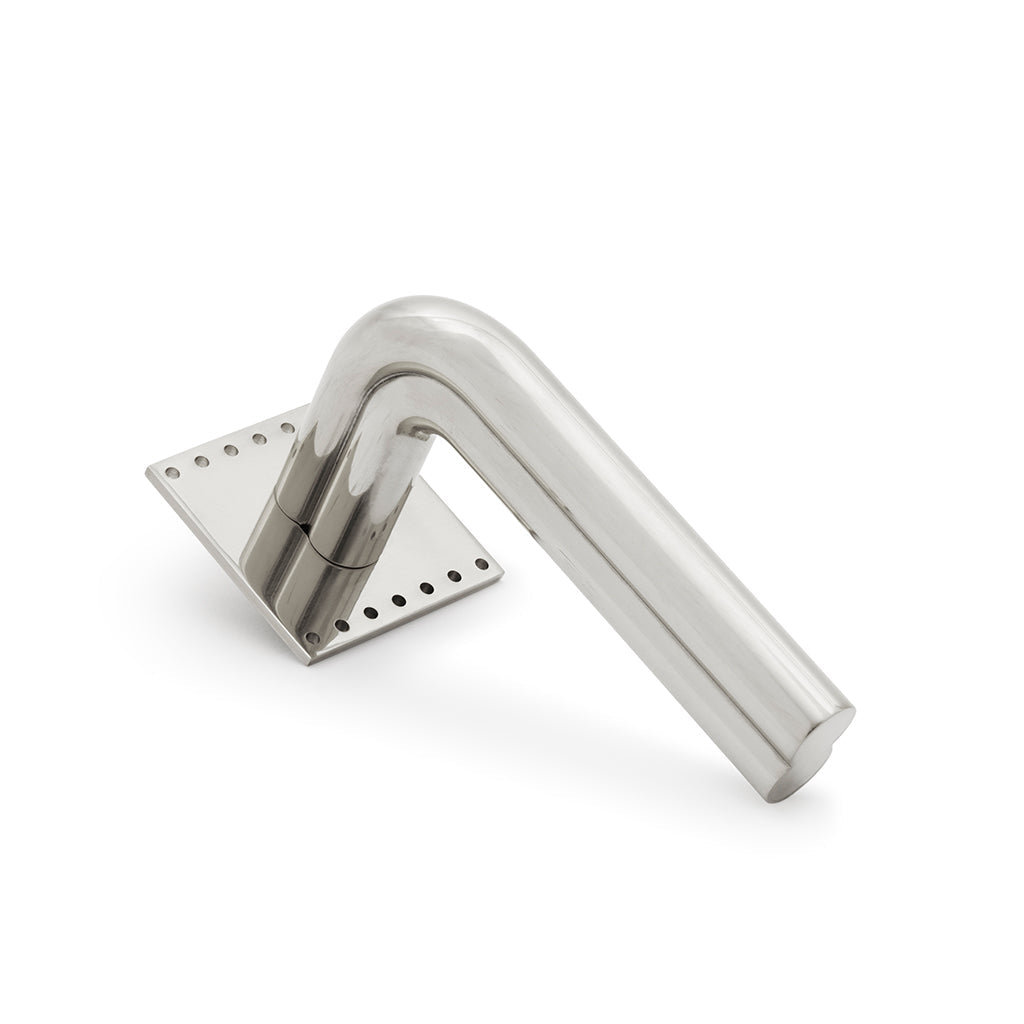 Stardust Smooth Door Lever Handle on Rose - Image 5