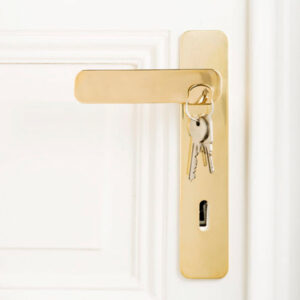 Tibou Door Lever on Keyed Plate