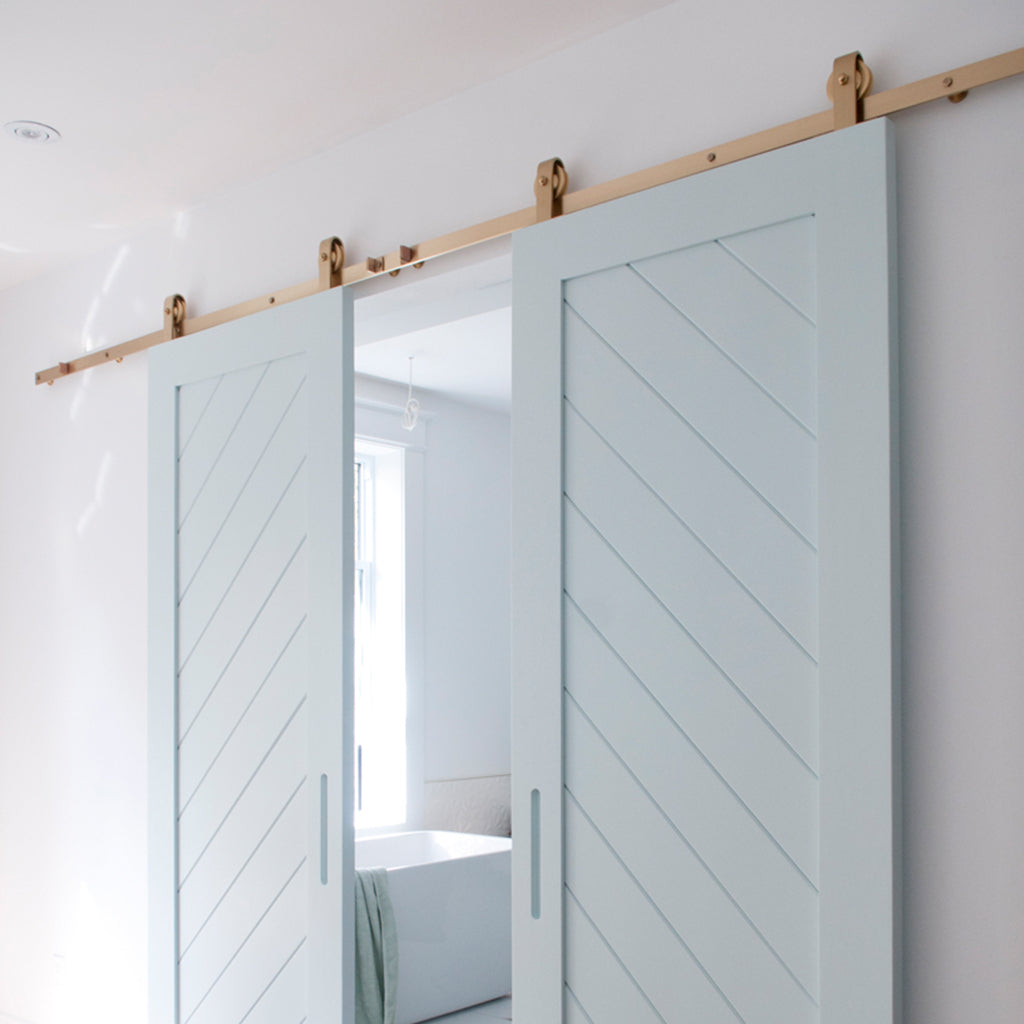 Top Mounted Bi-Part Barn Door Hardware